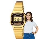 Relógio Casio Feminino Vintage Digital Dourado Pequeno Moderno Original Retro LA670WGA-1DF