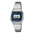 Relógio Casio Feminino Vintage Prata Mini LA670WA-2DF