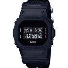 Relógio Casio G-Shock DW-5600BBN-1DR Resistente a choques Pulseira Cordura