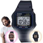 Relógio Casio Masculino Digital Quadrado Prova Dagua 50 Metros Esportivo Preto W-217H