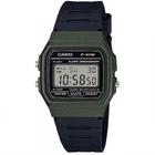 Relogio Casio Standard Digital Preto E Verde f-91wm-3adf