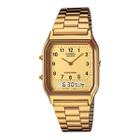 Relógio Casio Unissex Anadigi Vintage Dourado AQ-230GA-9BMQ