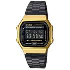 Relógio Casio Vintage A168WEGB-1BDF Preto e Dourado