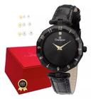 Relógio Champion Feminino Cn24495n Couro Pequeno Delicado