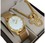 Relógio Champion Feminino Original Dourado A Prova D'água