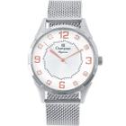 Relogio Champion Feminino Prateado CN25814N Pulseira Mesh