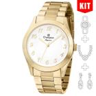 Relógio CHAMPION KIT Elegance feminino dourado CN26484W