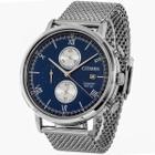 Relógio Citizen Masculino Cronógrafo Tz21143F ul Aço Mesh