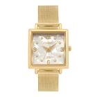 Relógio Condor Feminino Ref: Co2035nfr/4b Retangular Mesh Dourado