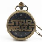 Relógio De Bolso Quartzo Vintage Hollow Star War Presente