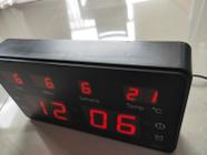 Relógio de led digital mesa vermelho despertador calendário temperatura