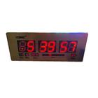 Relógio de led parede vermelho calendário temperatura