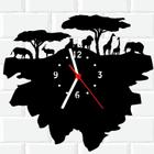 Relógio De Madeira MDF Parede Africa Mundo Mapa 1