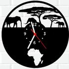 Relógio De Madeira MDF Parede Africa Mundo Mapa 4