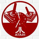 Relógio De Madeira MDF Parede Atari Video Game V
