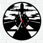 Relógio De Madeira MDF Parede Avião Viagem 1