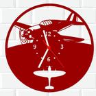 Relógio De Madeira MDF Parede Avião Viagem 2 V