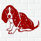 Relógio De Madeira MDF Parede Cachorro Basset Linguica 3 V