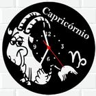 Relógio De Madeira MDF Parede Capricornio Signo Horoscopo