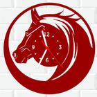 Relógio De Madeira MDF Parede Cavalo Animal 2 V