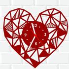 Relógio De Madeira MDF Parede Coração Amor Presente1 V