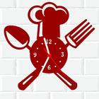 Relógio De Madeira MDF Parede Cozinha Casa Decoracao 4 V