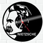 Relógio De Madeira MDF Parede Friedrich Nietzsche