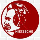 Relógio De Madeira MDF Parede Friedrich Nietzsche V