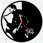 Relógio De Madeira MDF Parede Jazz Musica 2