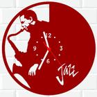 Relógio De Madeira MDF Parede Jazz Musica 2 V