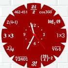 Relógio De Madeira MDF Parede Matematica Aritmetica 2 V