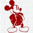 Relógio De Madeira MDF Parede Mickey Disney 6 V