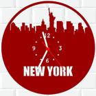 Relógio De Madeira MDF Parede Nova Iorque New York V