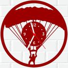 Relógio De Madeira MDF Parede Paraquedas Esporte V