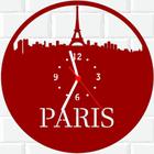 Relógio De Madeira MDF Parede Paris França Turismo 2 V