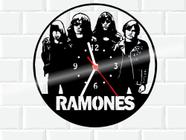 Relógio De Madeira MDF Parede Ramones Rock 1