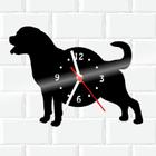 Relógio De Madeira MDF Parede Rottweiler Cachorro Pet 3