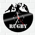 Relógio De Madeira MDF Parede Rugby