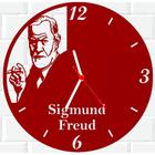 Relógio De Madeira MDF Parede Sigmund Freud Psicanalise 2 V