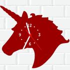 Relógio De Madeira MDF Parede Unicornio Fantasia V