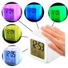 Relógio De Mesa Despertador Cubo RGB 7 Cores Led Colorido Alarme Mini Abajur Decorativo - Atmas