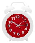 Relógio de Mesa Despertador de Plástico Vermelho - Quartz