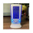 Relógio De Mesa Digital Com Alarme / Termômetro / Calendário / Relógio Com Led Azul Backlight E Luz Da Noite Mini Despertador Led Luminoso