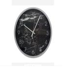 Relógio de Parede 24cm Cor Preto Mármore e prata - Wincy
