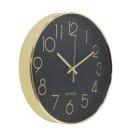 Relógio de Parede 30cm Para Cozinha, Sala - Dourado e Preto