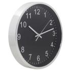 Relógio de Parede 30cm Para Cozinha, Sala - Prata e Preto