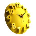 Relógio de Parede 3D Decorativo Delta Master Amarelo