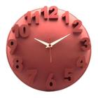 Relógio de Parede 3D Decorativo Delta Master Vermelho