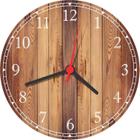 Relógio De Parede Abstrato Rústico Madeira Tamanho Grande 40 Cm Quartz G01