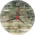 Relógio De Parede Abstrato Rústico Madeira Tamanho Grande 50 Cm Quartz G03